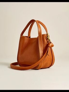Madewell The Sydney Crossbody Bag made of brown leather. 